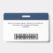 Benutzerdefiniertes Mitarbeiterfoto, Barcode, Logo Ausweis (Rückseite)