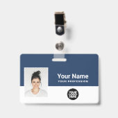 Benutzerdefiniertes Mitarbeiterfoto, Barcode, Logo Ausweis (Vorderseite mit Clip)