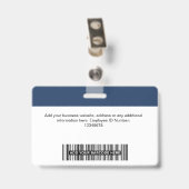Benutzerdefiniertes Mitarbeiterfoto, Barcode, Logo Ausweis (Rückseite mit Clip)