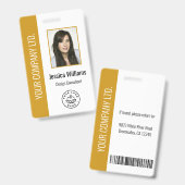 Benutzerdefiniertes Mitarbeiterfoto, Barcode, Logo Ausweis (Vorder- & Rückseite)