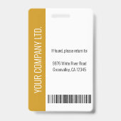 Benutzerdefiniertes Mitarbeiterfoto, Barcode, Logo Ausweis (Rückseite)