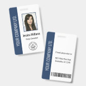 Benutzerdefiniertes Mitarbeiterfoto, Barcode, Logo Ausweis (Vorder- & Rückseite)