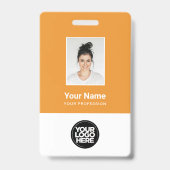 Benutzerdefiniertes Mitarbeiterfoto, Barcode, Logo Ausweis (Vorderseite)