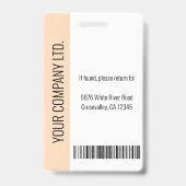 Benutzerdefiniertes Mitarbeiterfoto, Barcode, Logo Ausweis (Rückseite)