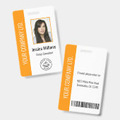 Benutzerdefiniertes Mitarbeiterfoto, Barcode, Logo Ausweis (Vorder- & Rückseite)