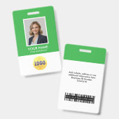 Benutzerdefiniertes Mitarbeiterfoto, Barcode, Logo Ausweis (Vorder- & Rückseite)