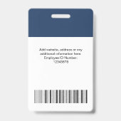 Benutzerdefiniertes Mitarbeiterfoto, Barcode, Logo Ausweis (Rückseite)