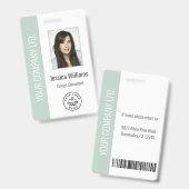 Benutzerdefiniertes Mitarbeiterfoto, Barcode, Logo Ausweis (Vorder- & Rückseite)