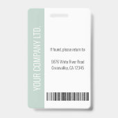 Benutzerdefiniertes Mitarbeiterfoto, Barcode, Logo Ausweis (Rückseite)