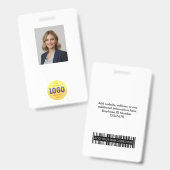 Benutzerdefiniertes Mitarbeiterfoto, Barcode, Logo Ausweis (Vorder- & Rückseite)