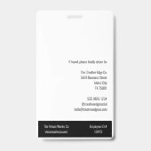 Benutzerdefiniertes Mitarbeiterfoto-Identitätsdesi Ausweis (Rückseite)