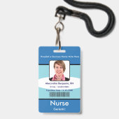 Benutzerdefiniertes Mitarbeiterfoto-Logo-Bar-Code- Ausweis (Vorderseite mit Lanyard)