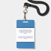 Benutzerdefiniertes Mitarbeiterfoto-Logo-Bar-Code- Ausweis (Rückseite mit Lanyard)