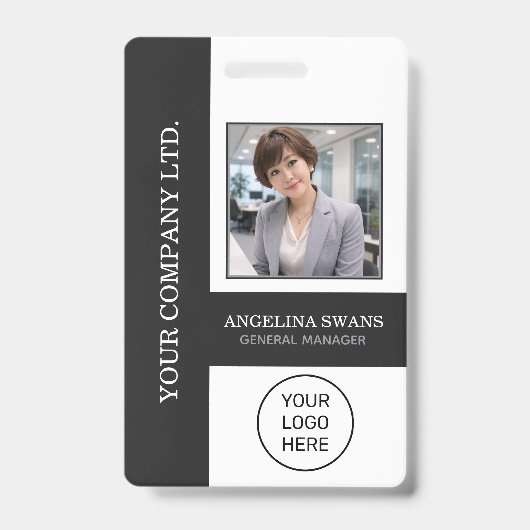 Benutzerdefiniertes Mitarbeiterfoto, Logo, Name, S Ausweis (Vorderseite)