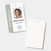 Benutzerdefiniertes Mitarbeiterfoto, Logo, Name Sa Ausweis (Vorder- & Rückseite)