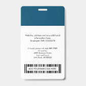 Benutzerdefiniertes Mitarbeiterfoto mit Barcode-Ge Ausweis (Rückseite)