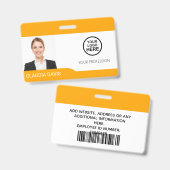 Benutzerdefiniertes Mitarbeiterfoto, Name, Logo, B Ausweis (Vorder- & Rückseite)