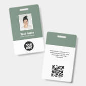 Benutzerdefiniertes Mitarbeiterfoto, QR-Code, Logo Ausweis (Vorder- & Rückseite)
