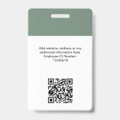 Benutzerdefiniertes Mitarbeiterfoto, QR-Code, Logo Ausweis (Rückseite)