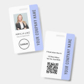 Benutzerdefiniertes Mitarbeiterfoto, QR-Code, Logo Ausweis (Vorder- & Rückseite)