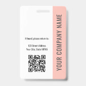 Benutzerdefiniertes Mitarbeiterfoto, QR-Code, Logo Ausweis (Rückseite)