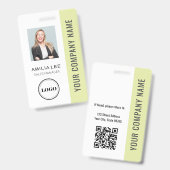 Benutzerdefiniertes Mitarbeiterfoto, QR-Code, Logo Ausweis (Vorder- & Rückseite)