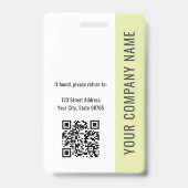 Benutzerdefiniertes Mitarbeiterfoto, QR-Code, Logo Ausweis (Rückseite)