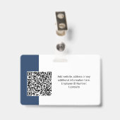 Benutzerdefiniertes Mitarbeiterfoto, QR-Code, Logo Ausweis (Rückseite mit Clip)