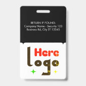Benutzerdefiniertes Mitarbeiterfoto, QR-Code, Logo Ausweis (Rückseite)