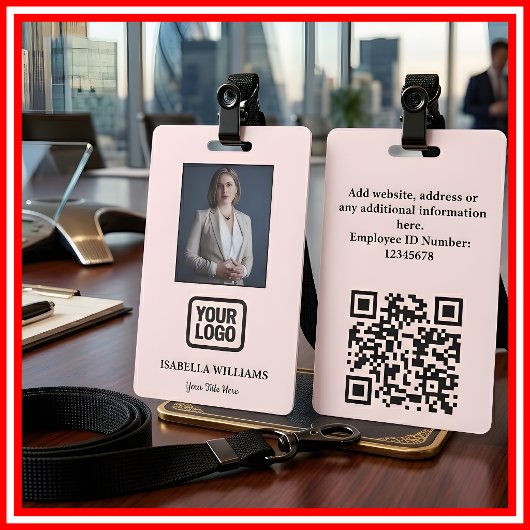 Benutzerdefiniertes Mitarbeiterfoto, QR-Code, Logo Ausweis