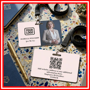Benutzerdefiniertes Mitarbeiterfoto, QR-Code, Logo Ausweis