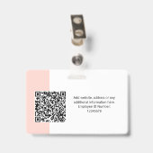 Benutzerdefiniertes Mitarbeiterfoto, QR-Code, Logo Ausweis (Rückseite mit Clip)