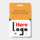 Benutzerdefiniertes Mitarbeiterfoto, QR-Code, Logo Ausweis (Rückseite)