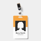 Benutzerdefiniertes Mitarbeiterfoto, QR-Code, Logo Ausweis (Vorderseite mit Clip)