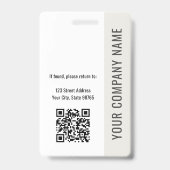 Benutzerdefiniertes Mitarbeiterfoto, QR-Code, Logo Ausweis (Rückseite)