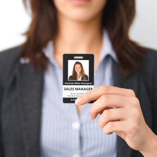 Benutzerdefiniertes Mitarbeiterfoto Schwarz Weiß I Ausweis