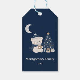 Benutzerdefiniertes Mitternachtsweihnachten | Navy Geschenkanhänger