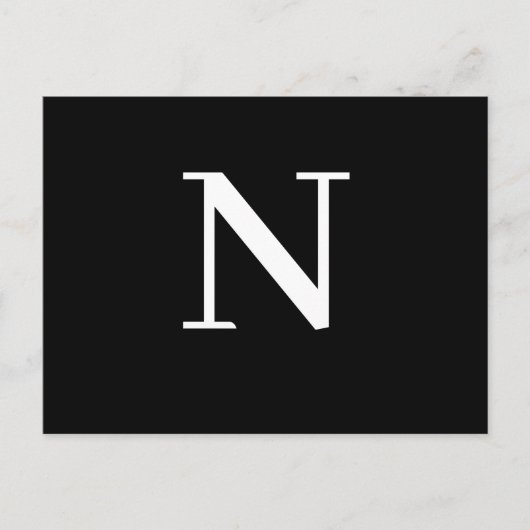 Benutzerdefiniertes modernes Alphabet Anfangsdesig Postkarte (Vorderseite)