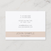 Benutzerdefiniertes, modernes, Berufliches, elegan Visitenkarte (Rückseite)