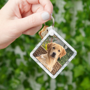 Benutzerdefiniertes modernes Bild Liebe Pfote Herz Schlüsselanhänger