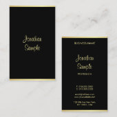 Benutzerdefiniertes, modernes Black Gold Handschri Visitenkarte (Vorne/Hinten)