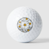 Benutzerdefiniertes modernes Chic Sommer-Daisy-Blu Golfball (Vorderseite)