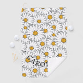 Benutzerdefiniertes modernes chic Sommer-Daisy-Blu Golfhandtuch (Insitu)