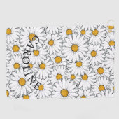 Benutzerdefiniertes modernes chic Sommer-Daisy-Blu Golfhandtuch (Horizontal)