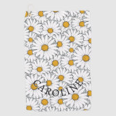 Benutzerdefiniertes modernes chic Sommer-Daisy-Blu Golfhandtuch (Vorderseite)