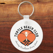 Benutzerdefiniertes modernes Design Monogramm-Gesc Schlüsselanhänger (Rückseite)