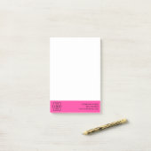 Benutzerdefiniertes modernes einfaches Geschäftslo Post-it Klebezettel (Auf Schreibtisch)