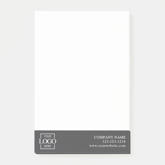 Benutzerdefiniertes modernes einfaches Geschäftslo Post-it Klebezettel (Vorderseite)