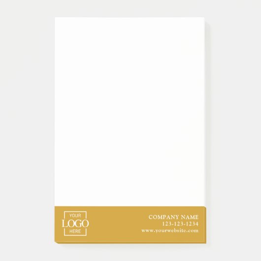 Benutzerdefiniertes modernes einfaches Geschäftslo Post-it Klebezettel (Vorderseite)