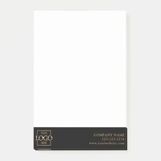 Benutzerdefiniertes modernes einfaches Geschäftslo Post-it Klebezettel (Vorderseite)